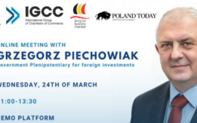 Webinar z Ministrem Grzegorzem Piechowiakiem – Sekretarzem Stanu i Pełnomocnikiem Rządu ds. Inwestycji Zagranicznych
