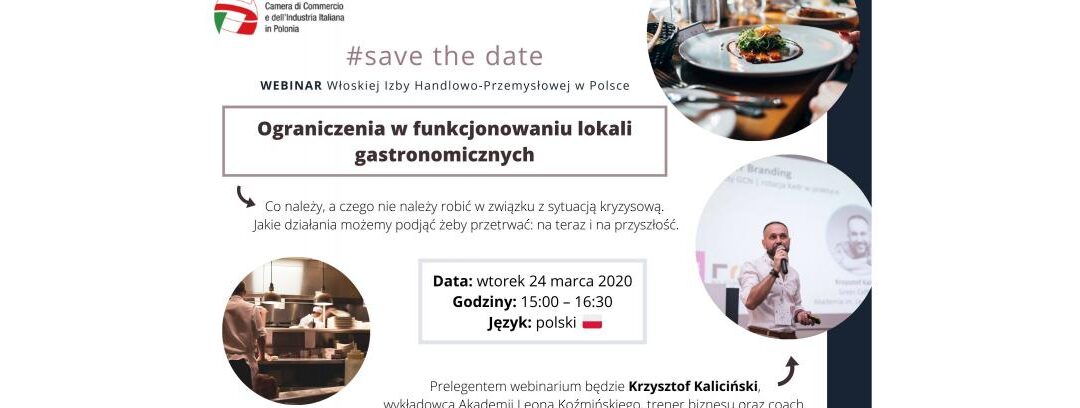 WEBINAR DLA RESTAURATORÓW I OPERATORÓW HO.RE.CA
