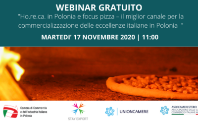 Webinar STAY EXPORT: Ho.re.ca. in Polonia e focus pizza