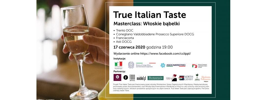 Masterclass “Bollicine” – TRUE ITALIAN TASTE