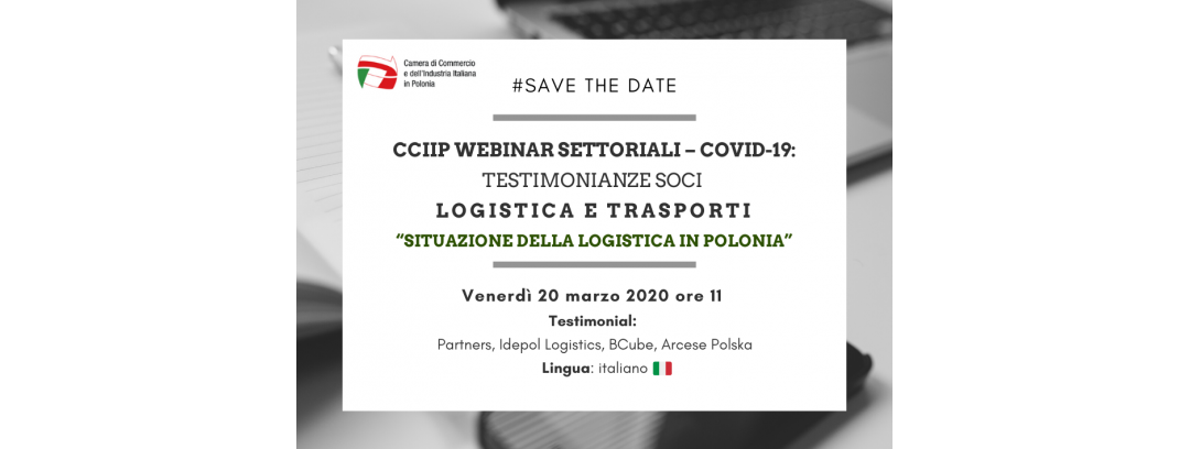 Webinar CCIIP – „Sektor transportowy – Aktualna sytuacja w logistyce – testimonial”