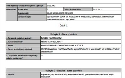 KRS Włoskiej Izby