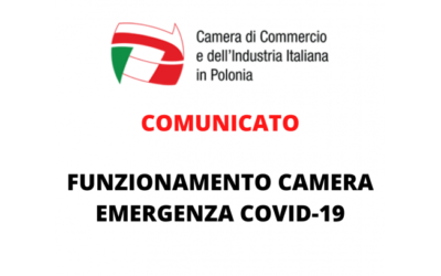 FUNZIONAMENTO DELLA CAMERA DI COMMERCIO IN RELAZIONE ALL’EMERGENZA COVID-19