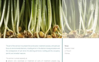 Investment process in light of environmental and construction laws and regulations