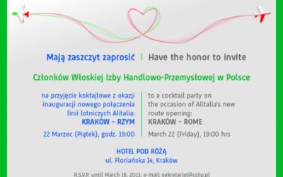 inaugurazione nuovi voli di Alitalia: Cracovia – Roma