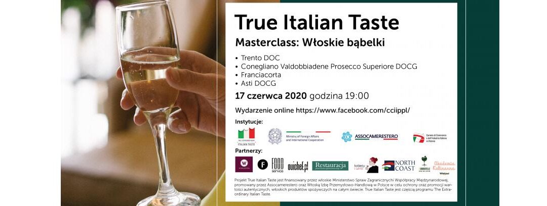 Masterclass „Włoskie Babelki” – TRUE ITALIAN TASTE