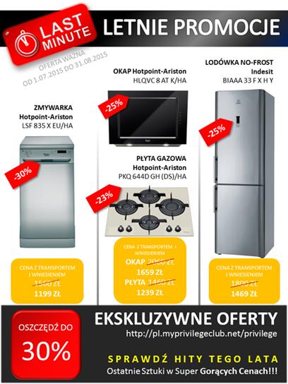 Oferta promocyjna na zakup sprzętów AGD marki Indesit i Hotpoint-Ariston