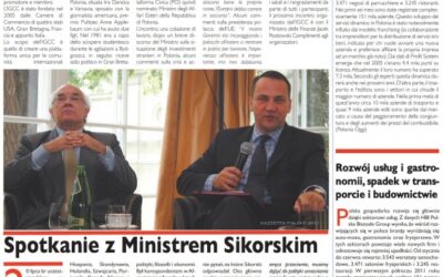 GAZZETTA ITALIA – Incontro IGCC con il Ministro Radoslaw Sikorski