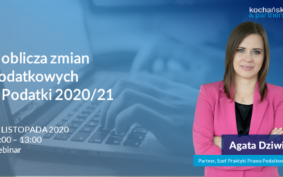 Webinar: Cztery oblicza zmian podatkowych – Podatki 2020/2021