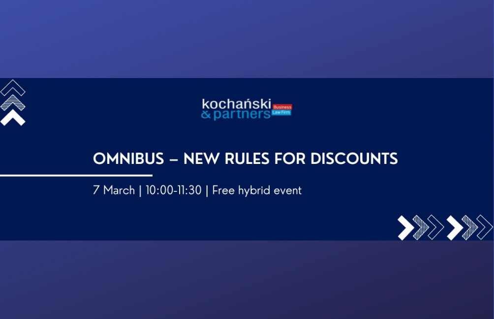 Kochański & Partners | Omnibus – promocje cenowe na nowych zasadach