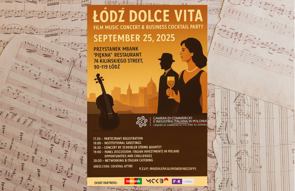 Łódź Dolce Vita – Concerto di Musica da Film & Business Cocktail Party