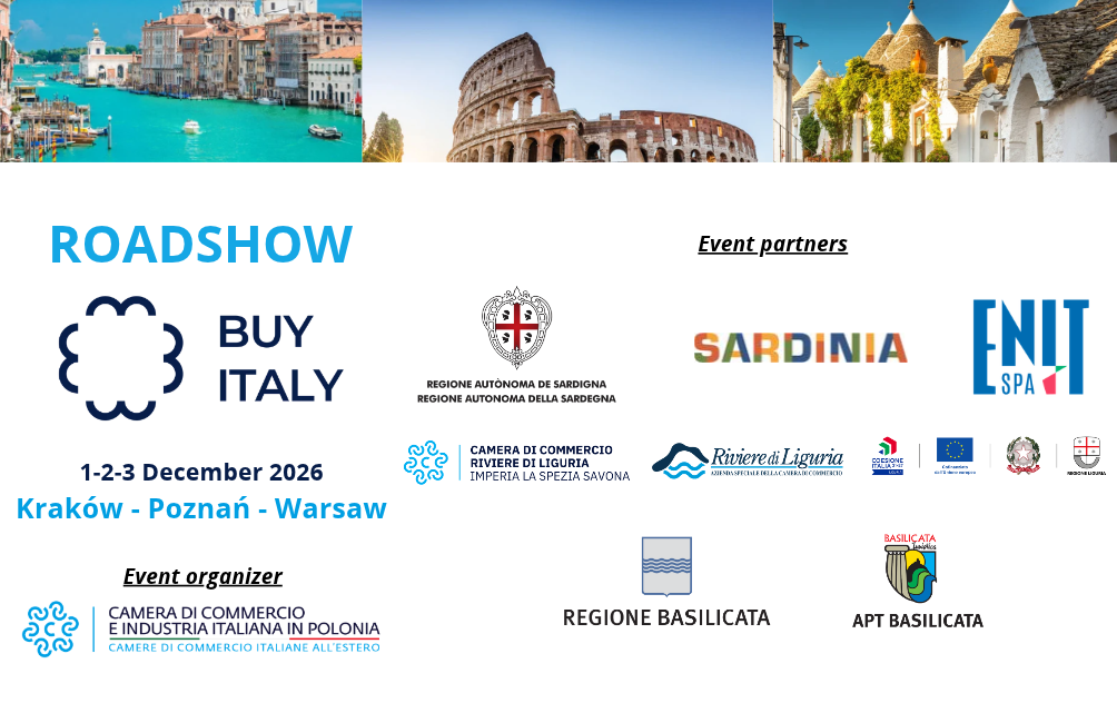 BUY ITALY 2026 – Winter Edition: Roadshow B2B in Polonia